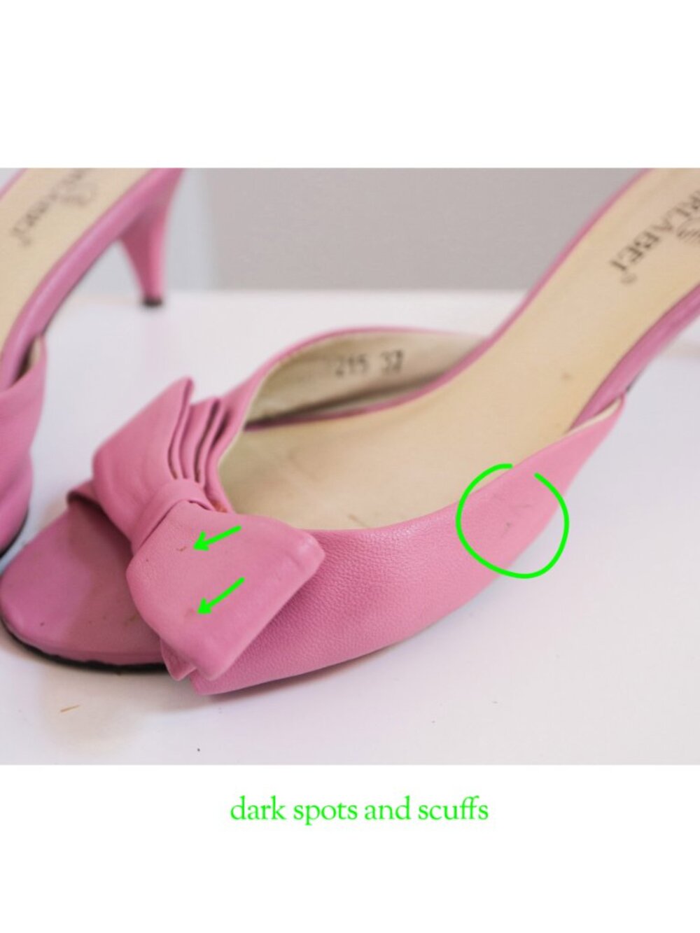 Medium Pink Faux Leather Bowknot Kitten Heels, Simple Solid, Spring Summer - Picture 11 of 13